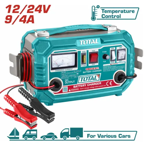 شاحن بطارية توتال 12 & 24 فولت - 9 & 4 أمبير